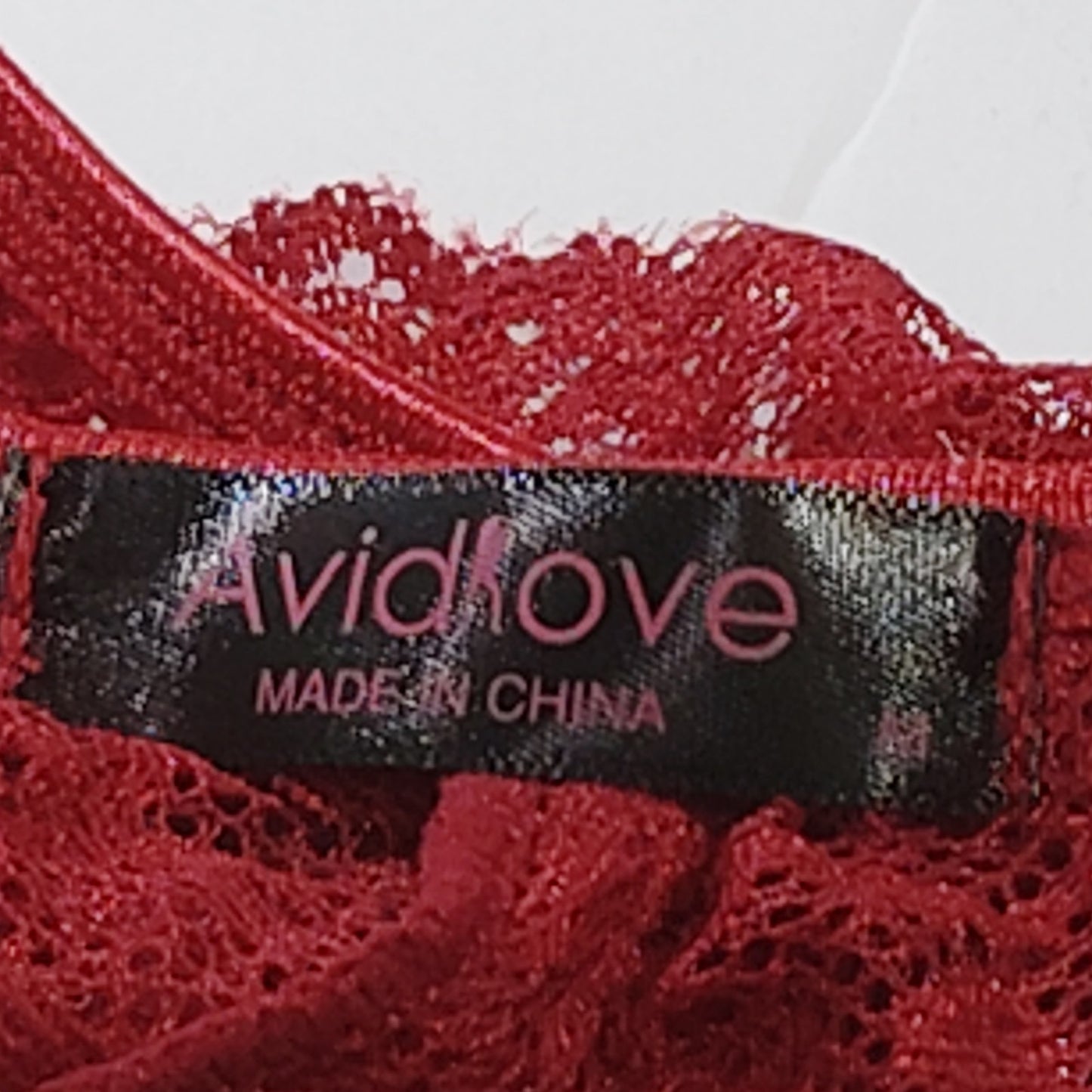 Avidlove Women’s Lace Bikini Panties – Red – Medium – NWOT