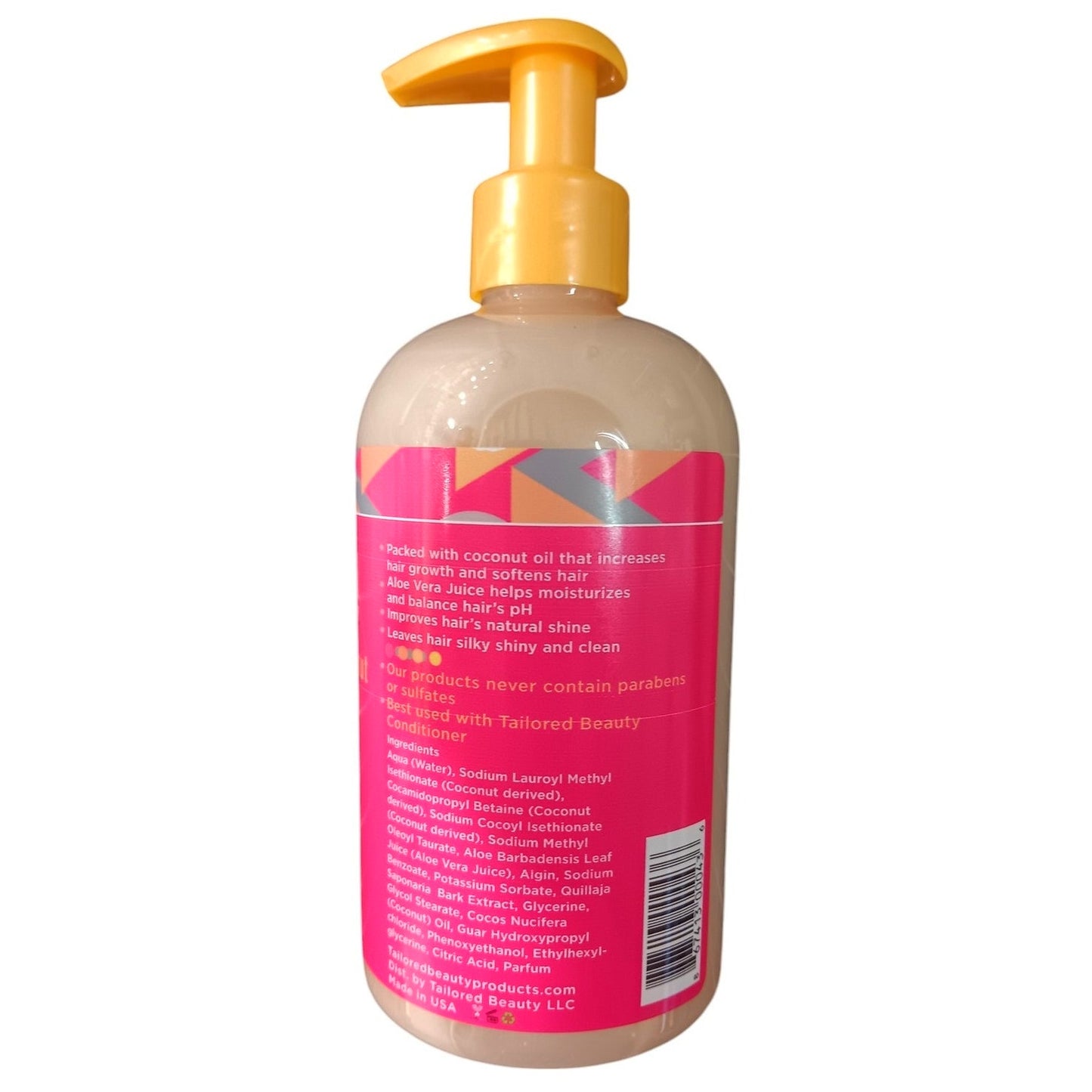 Tailored Beauty Moisturizing Coconut Creme Sulfate Free Shampoo, 12oz