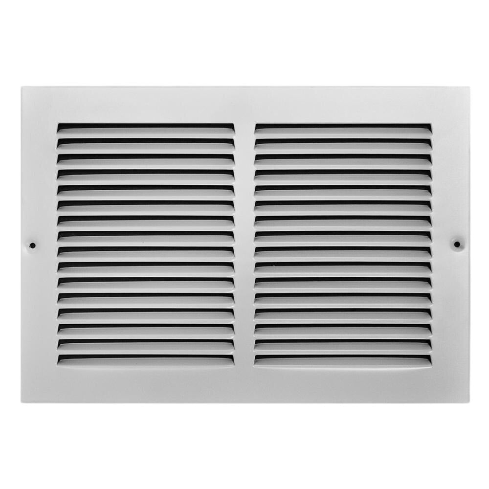 Everbilt 12 in. X 8 in. Steel Return Air Grille in White, Powder Coat White