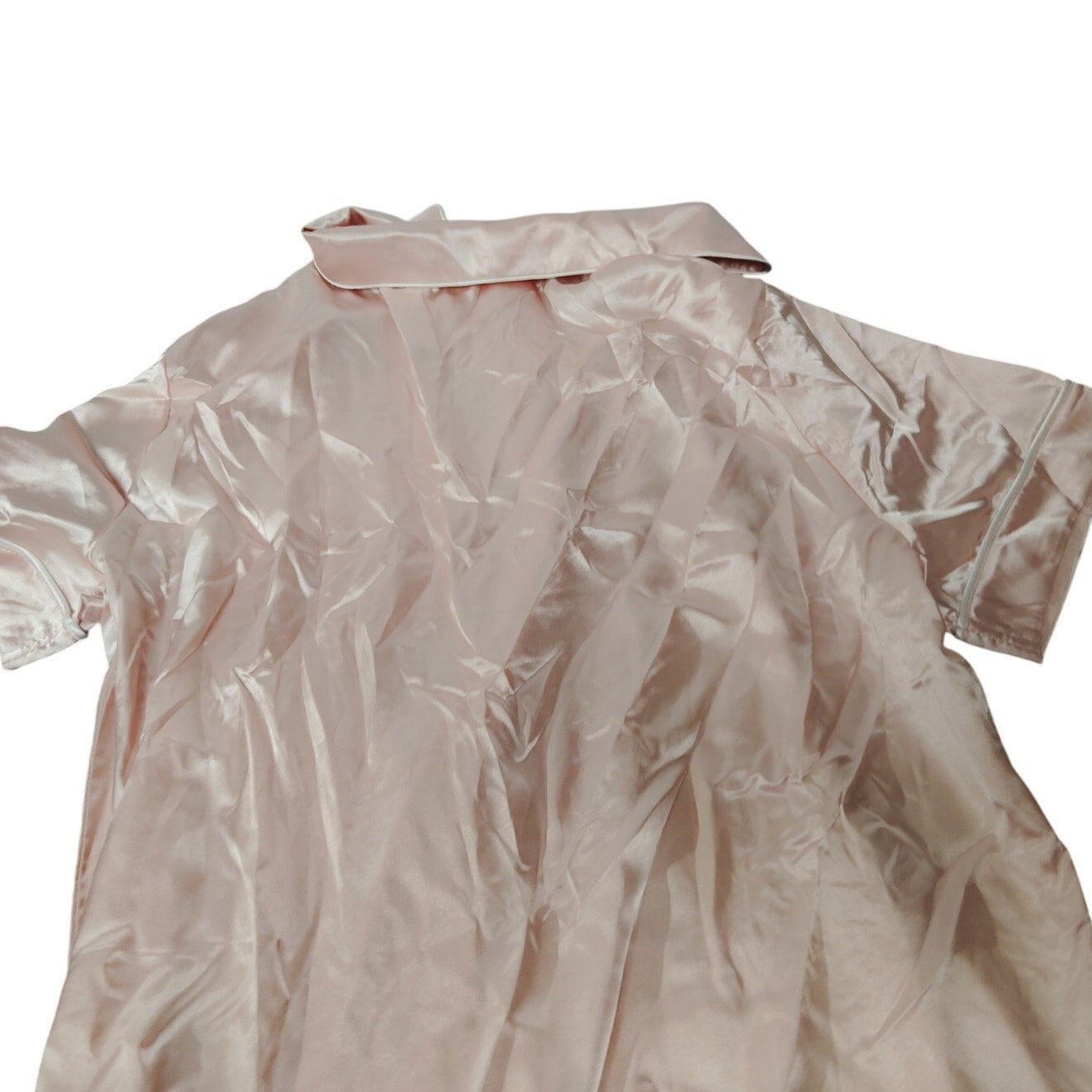 AW Bridal Rose Satin Pajama Shirt – Large, 100% Polyester