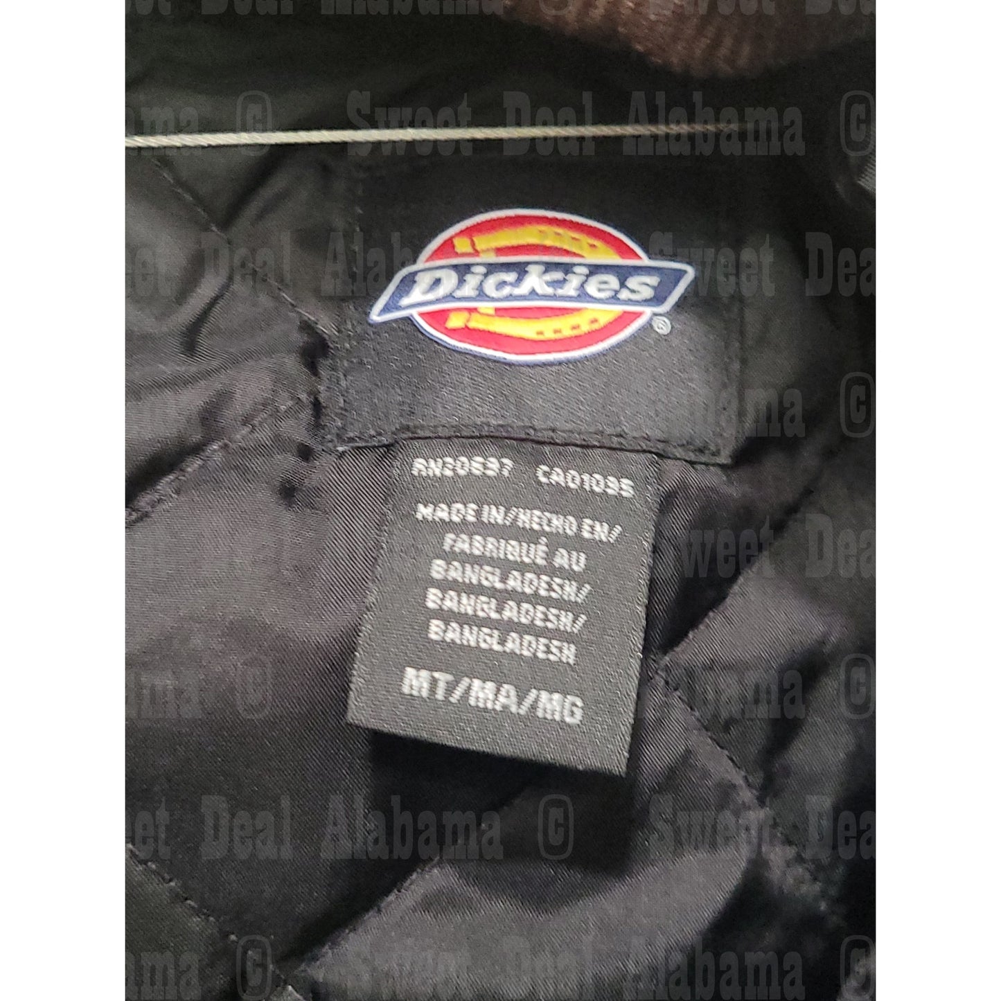 Dickies Insulated Coveralls, Medium-Tall, Black, Corduroy Collar, Zip Front, MT