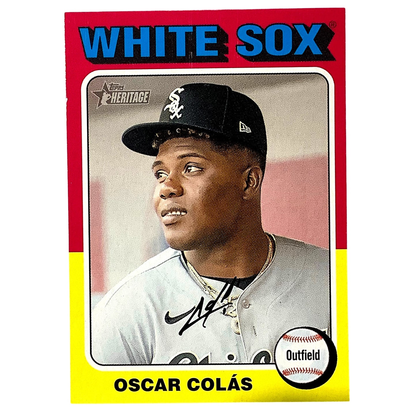 2024 Topps Heritage - Oscar Colas, Chicago White Sox OF, Card #218, NM+