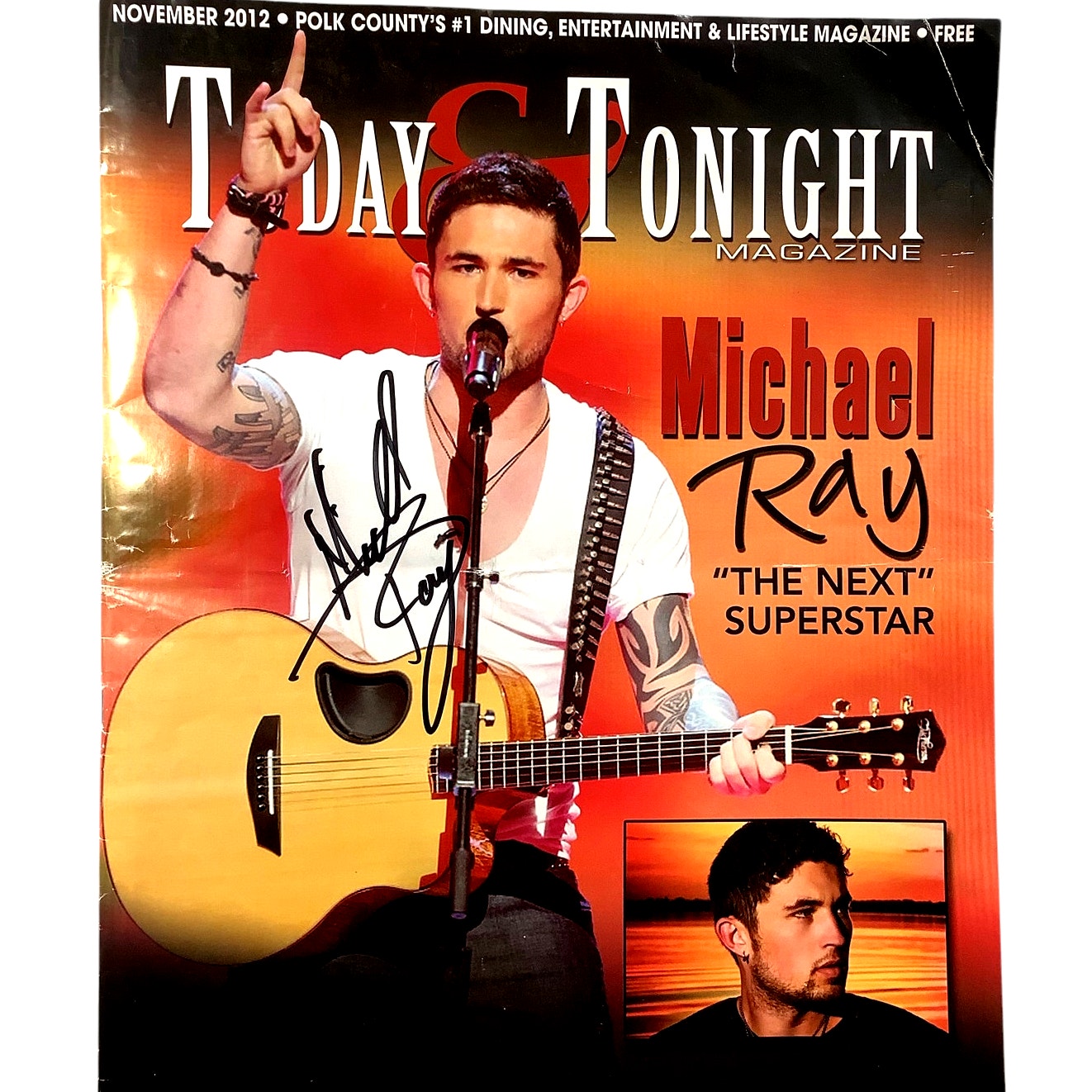 Today & Tonight Autographed Magazine by Michael Ray, Nov 2012