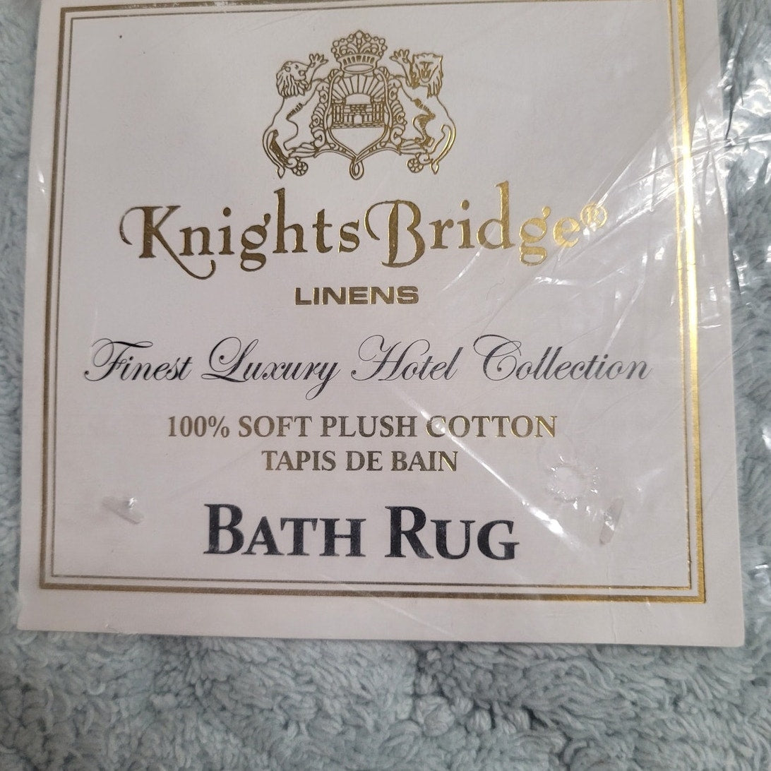 Knights Bridge Melange Bath Rug Collection, 17" x 24", Light Blue