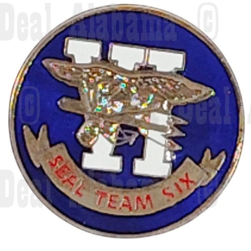 Seal Team Six Hat, Lapel, Vest or Brooch Novelty Collectors Pin 1"D
