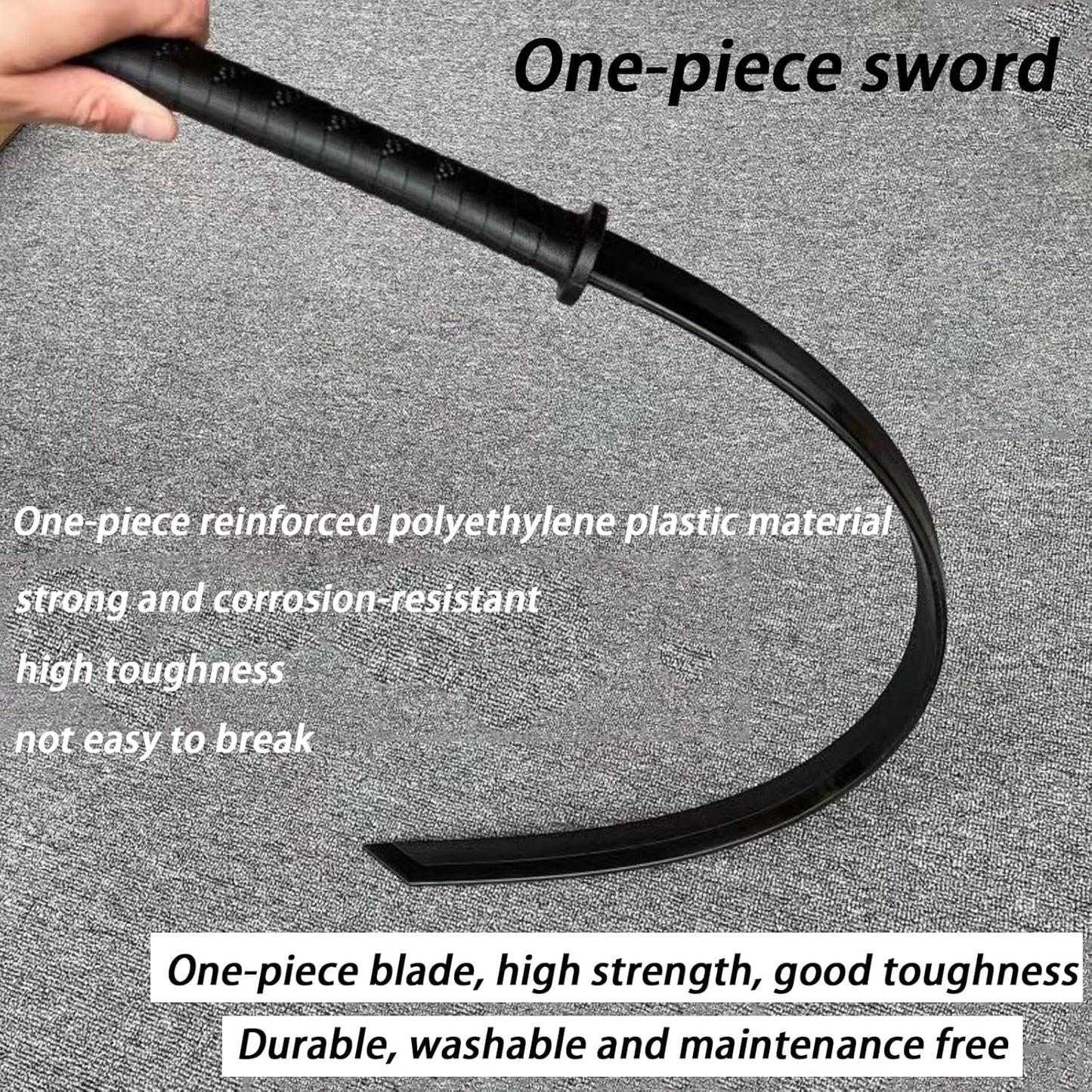Polypropylene Training Katana Sword – Martial Practice Bokken, Full-Length with Sheath