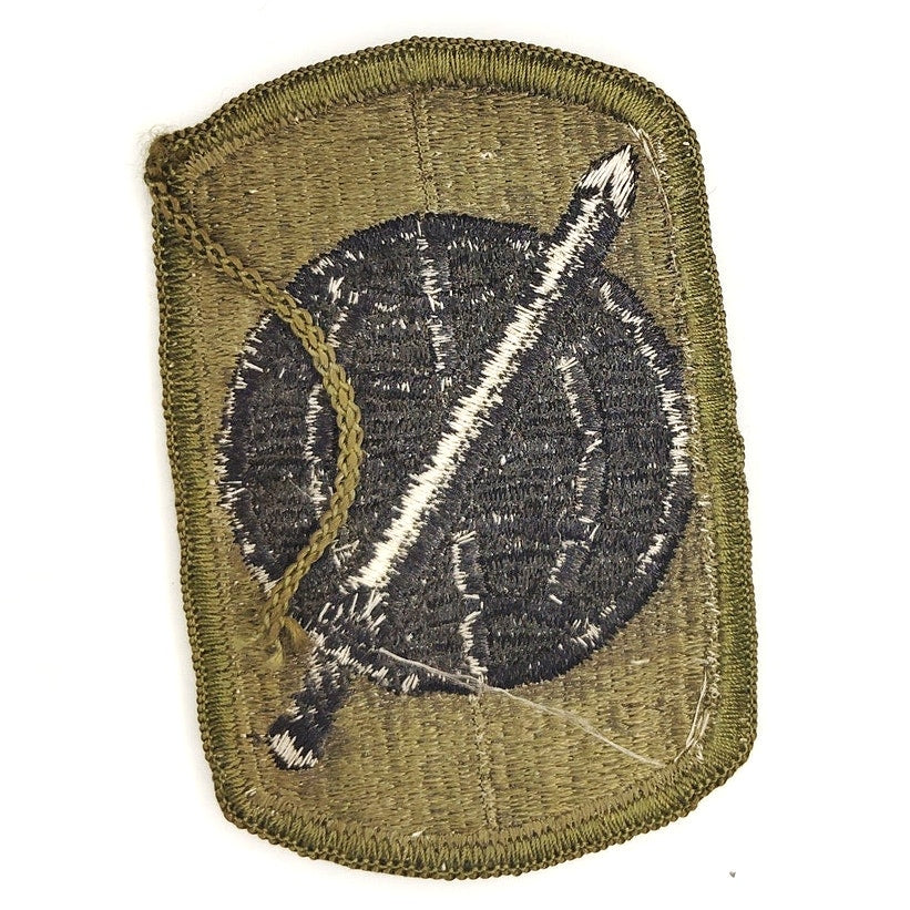 Army 358th Civil Affairs Brigade SSI Patch Subdued Black Bagby Green Sew‑On 3×2"