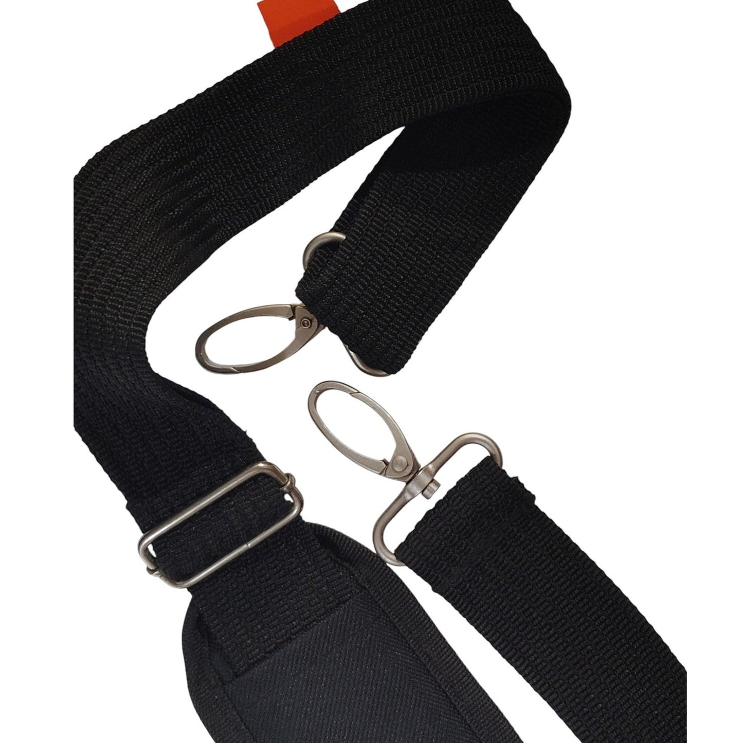 Black Adjustable Shoulder Strap 30" w/ Swivel Hooks & Padded Section NOI Bag Replacement