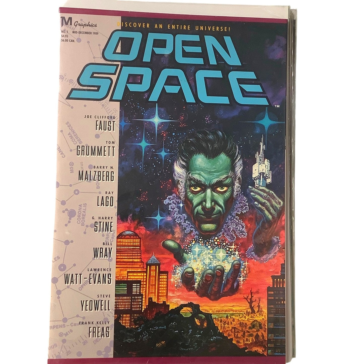 Open Space #1, December 1989, M Graphics, Sci-Fi Anthology Series, 68 Pages