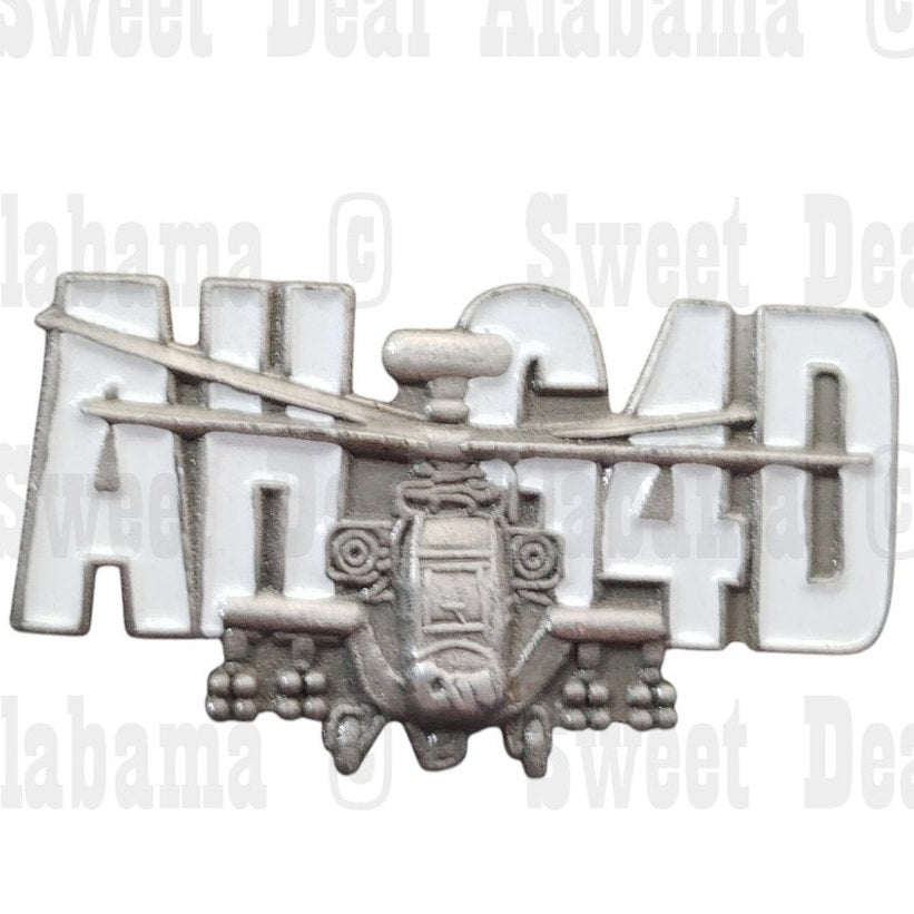 Apache Longbow AH-64D Helicopter Collector Hat, Lapel Brooch Pin 1-1/4"W x 3/4"H
