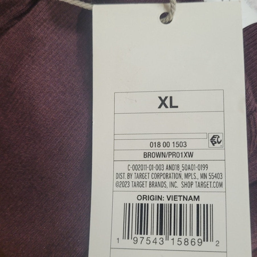 Women's Long Sleeve Slim Fit Crewneck T-Shirt - a New Day™ Brown XL (16)