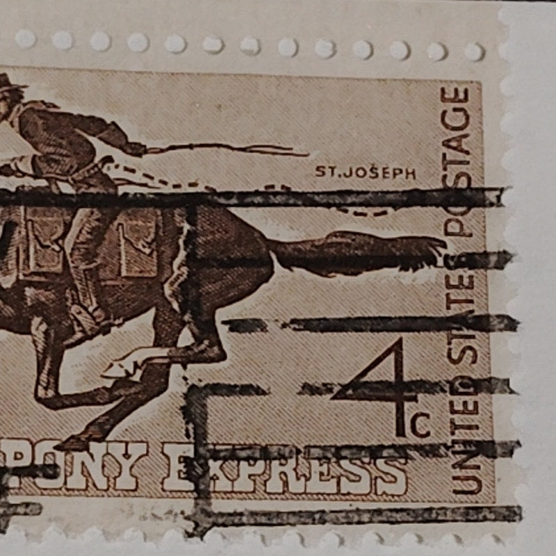 1960 Scott #1154 – 4¢ Pony Express Centennial – Canceled