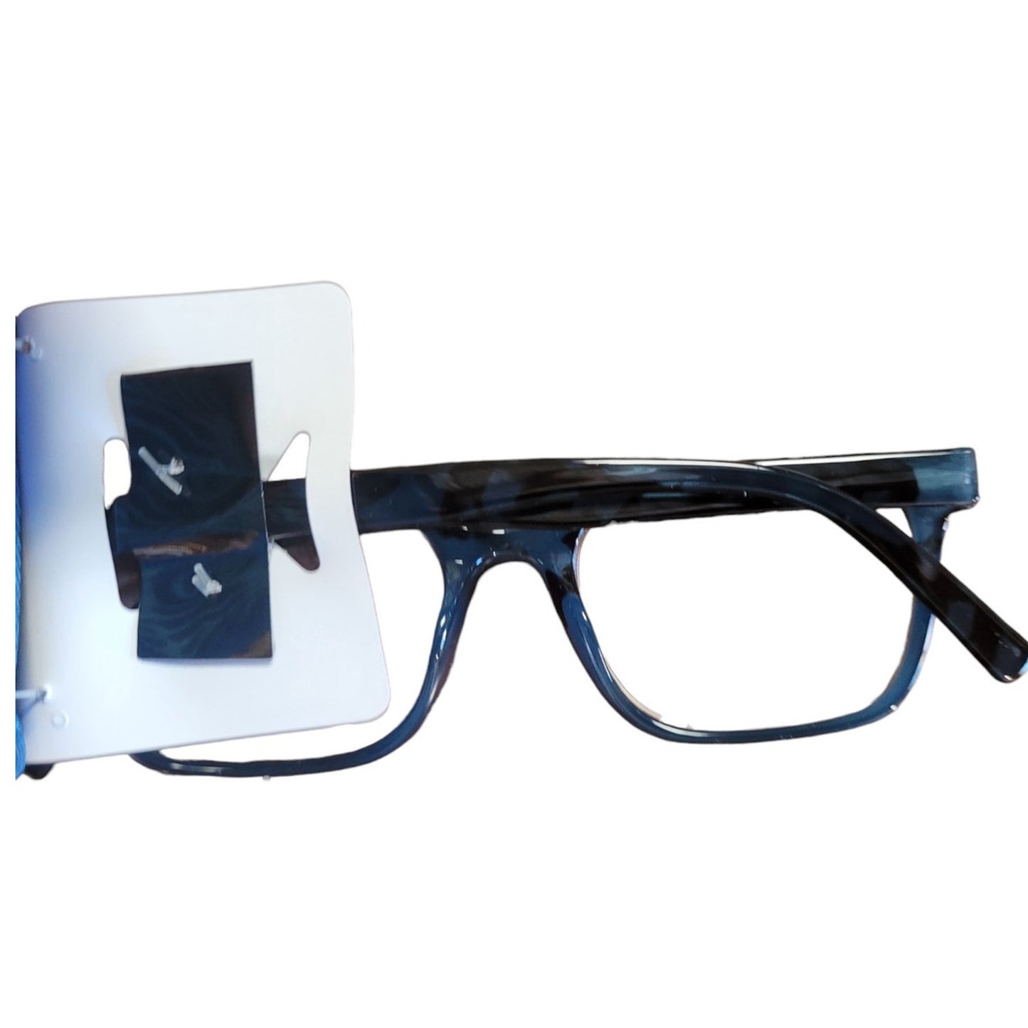 Foster Grant Crystal Vision BLU Reading Glasses, Clear Blue with Case +1.50