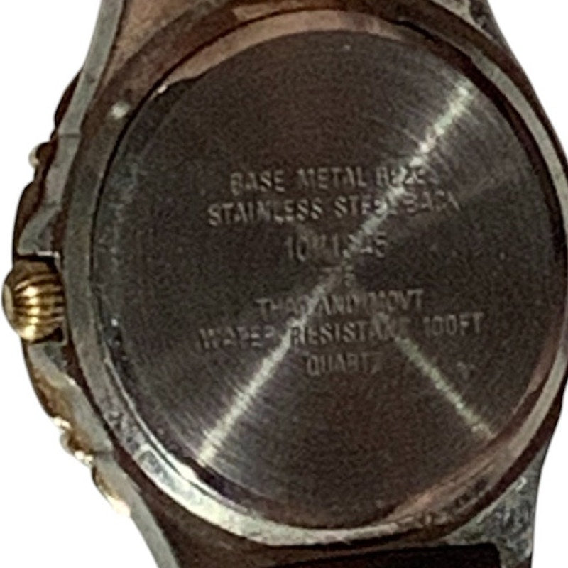 Anne Klein II Ladies Watch, Leather Band and Silver/Gold Trim, 27mm Non-Operable