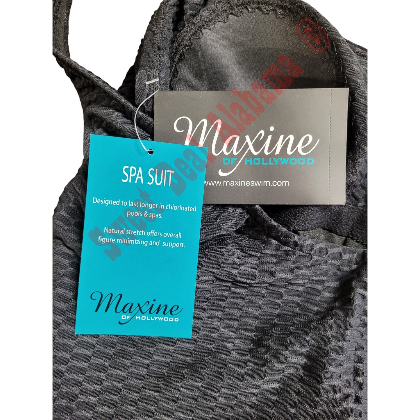 Women's Maxine Textured Spa Shirred Leg One Piece Swimsuit Misses 16 Black