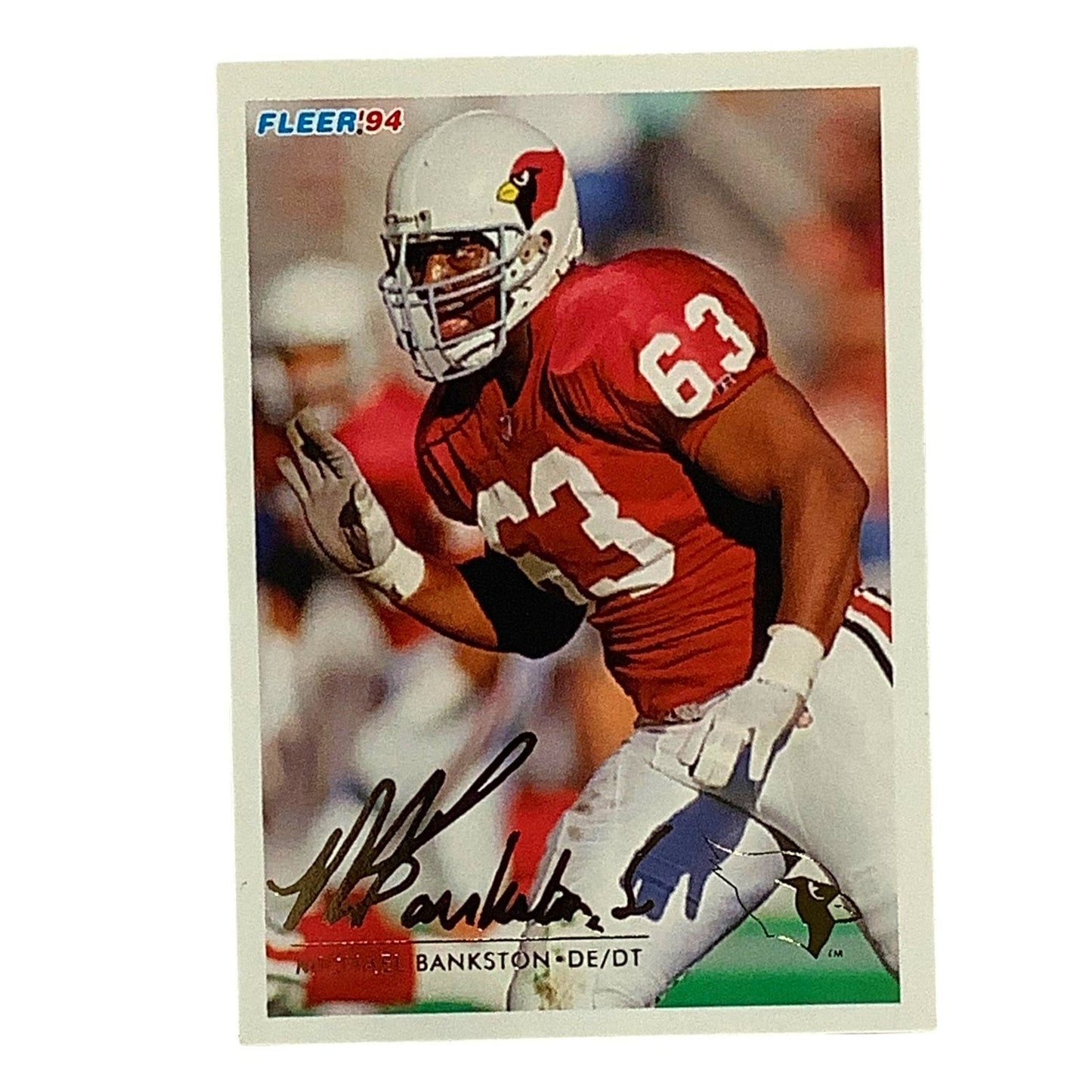 Michael Bankston, Arizona Cardinals, NFL Fleer 1994 Card 1, EX/NM
