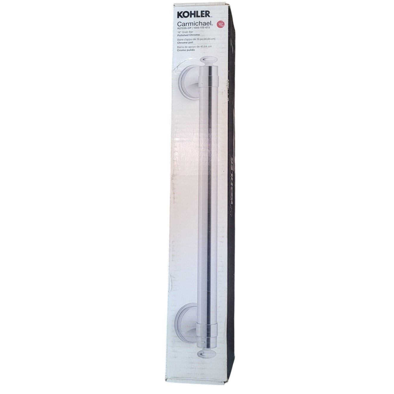 KOHLER Carmichael 16 in. Grab Bar Polished Chrome