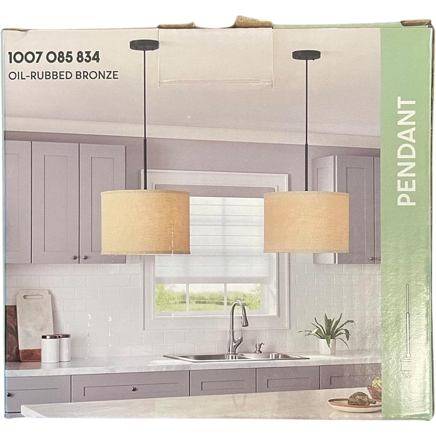 Set of 2 Oil-Rubbed Bronze Pendant Light Kits with Partial Metal Rods, NIB