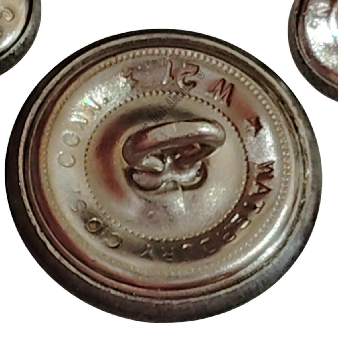 7 Civil Air Patrol Buttons, 1- 7/8" 35 Ligne, 6- 1/2" 20 Ligne, Patinated Silver