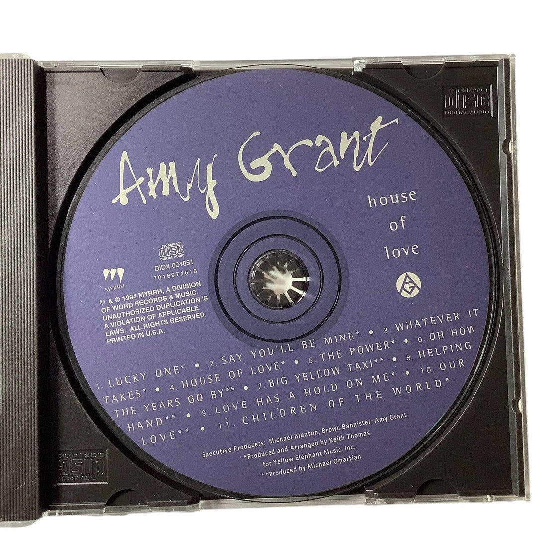Vintage 1994 Music CD, Amy Grant, House of Love (1994 Myrrh Release), EUC