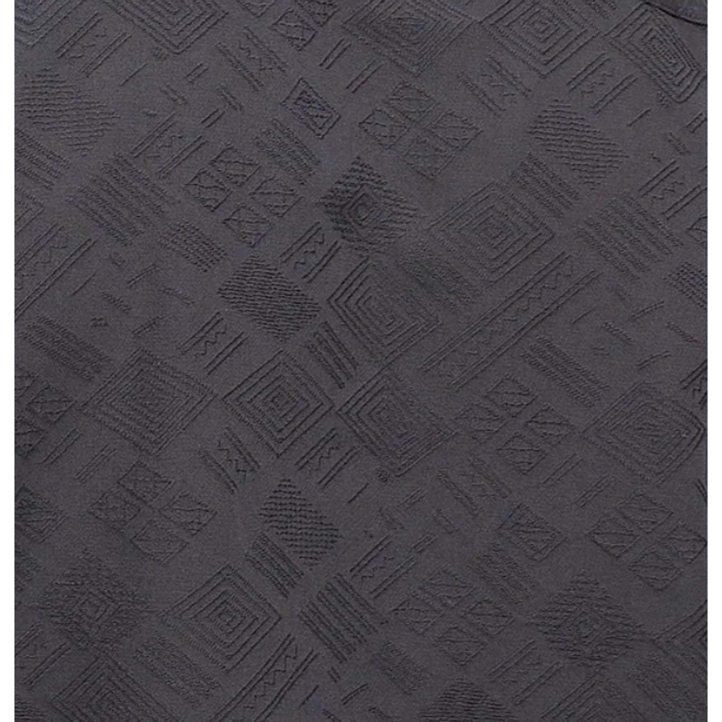 Julian & Mark Tonal Jacquard SS Camp Med. Cotton Shirt – Slate | Button-Down