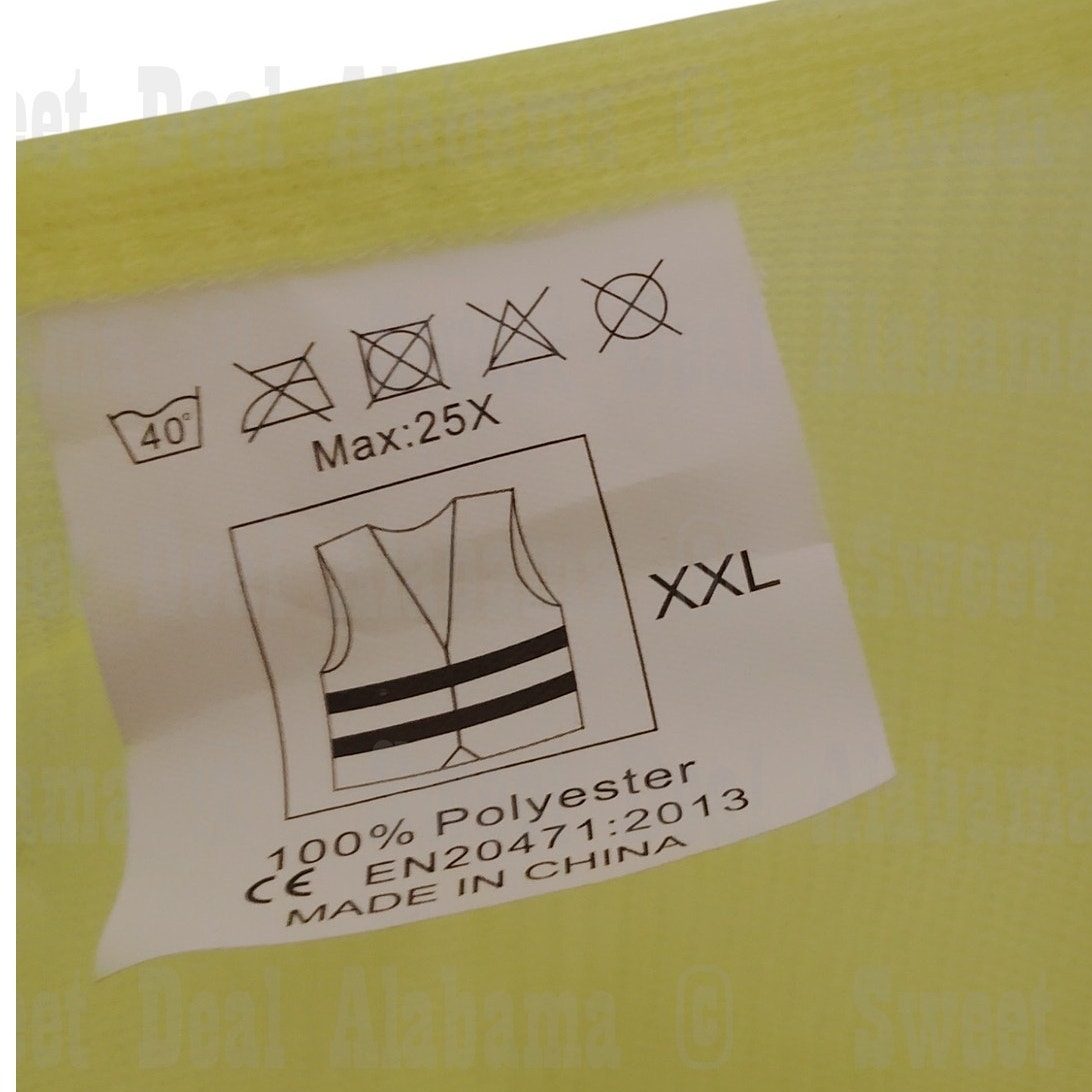 High Visibility Safety Vest – Class 2, Lime, 2" Reflective Strips, Size 2XL