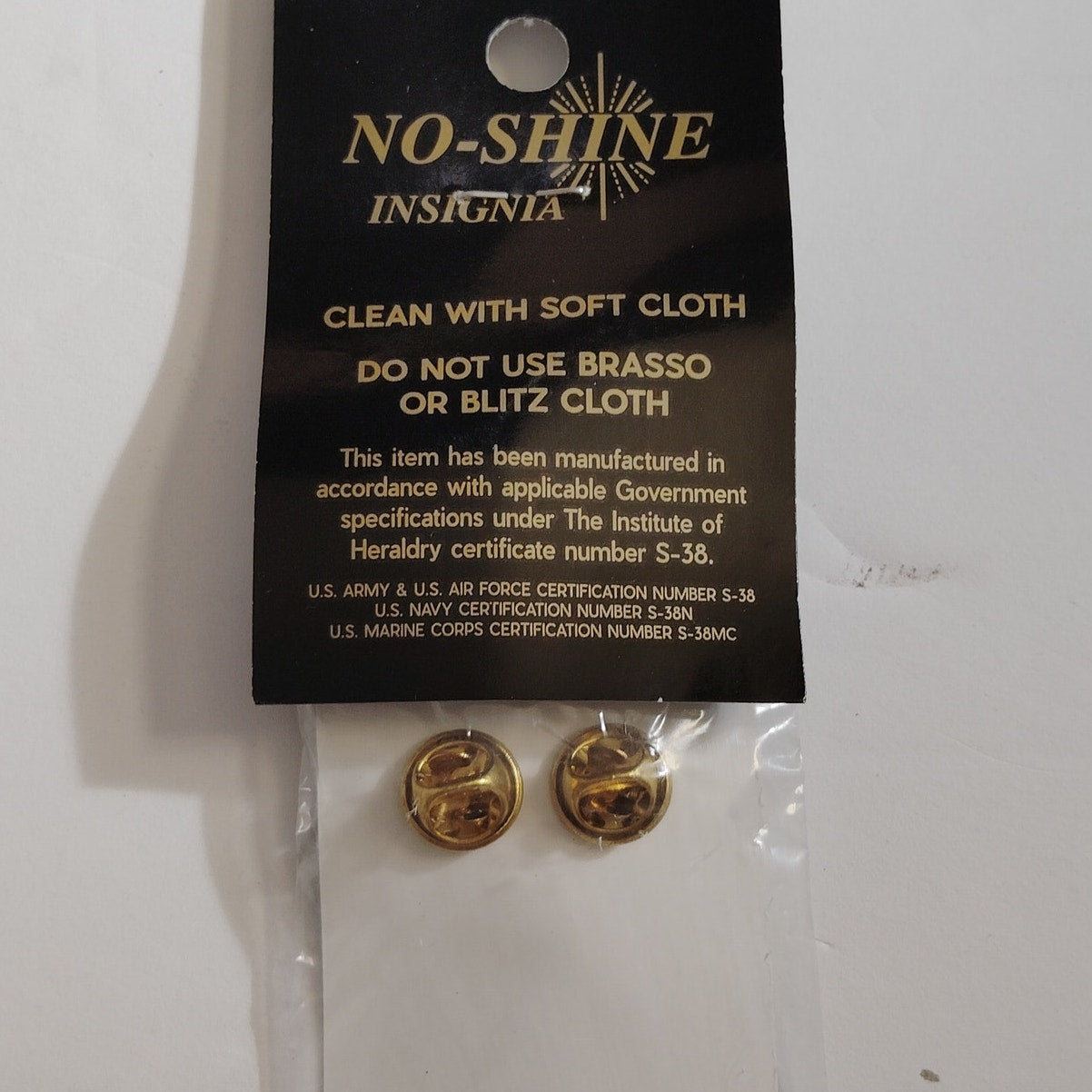 Military Police MP & U.S. Novelty Hat Lapel Pin Set Gold‑Tone 1" Diameter