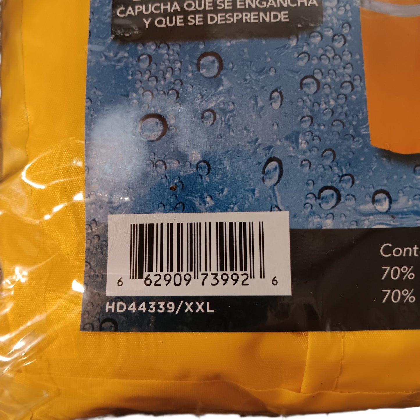 XXL Yellow Waterproof Reflective 3-Piece Rain Suit with Detachable Hood