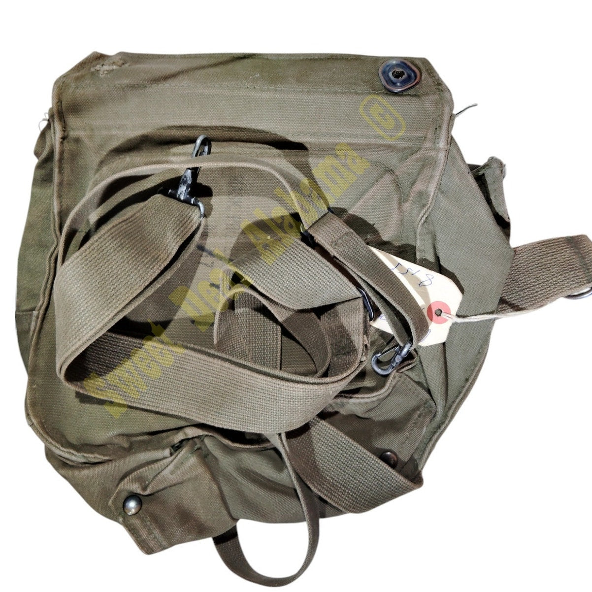 1960/70's Era, US M17 Mask Protective Carrier Bag w/ Straps, Military, Green