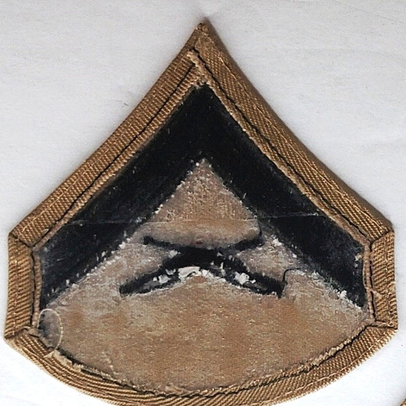 USMC Lance Corporal LCpl E-3 Patch, Green Khaki Novelty Sew-On 3.75" x 3.75"