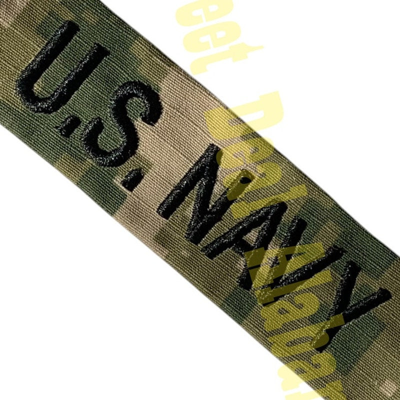 Woodland Marpat Digital 1-1/4"H Name Tape-Embroidered "U.S. NAVY" 7-1/2"L Sew-On