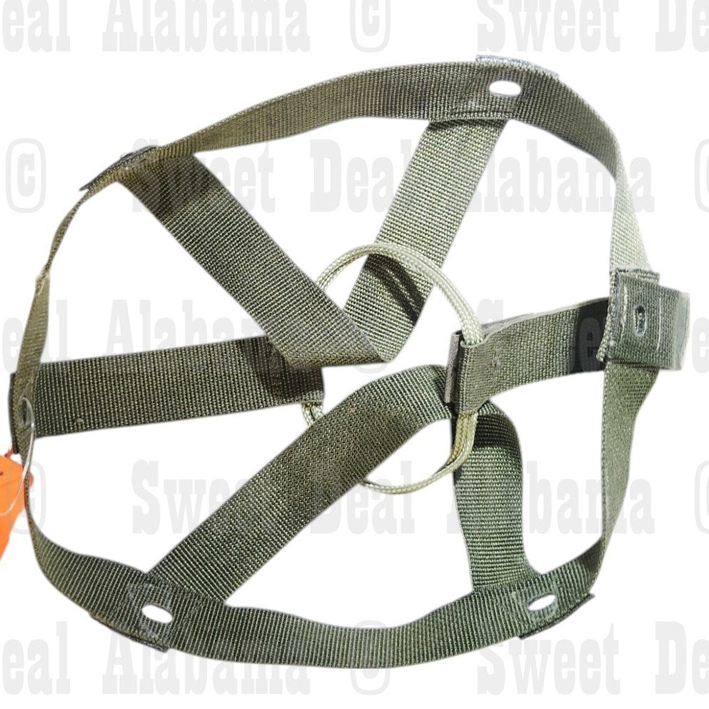 USGI Kevlar Helmet Liner Suspension, 60s-80s Eras, OD Cotton Webbing
