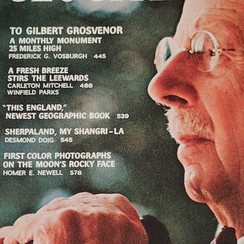 National Geographic Magazine October 1966 Nepal, Moon Photos & Caribbean Sailing