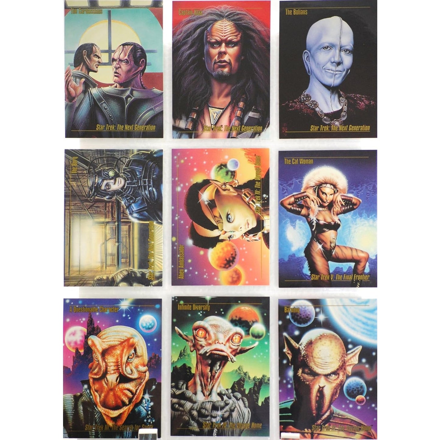 Full Set 1993 Skybox Star Trek Master Series #1-90 NM, Protective Collector Case