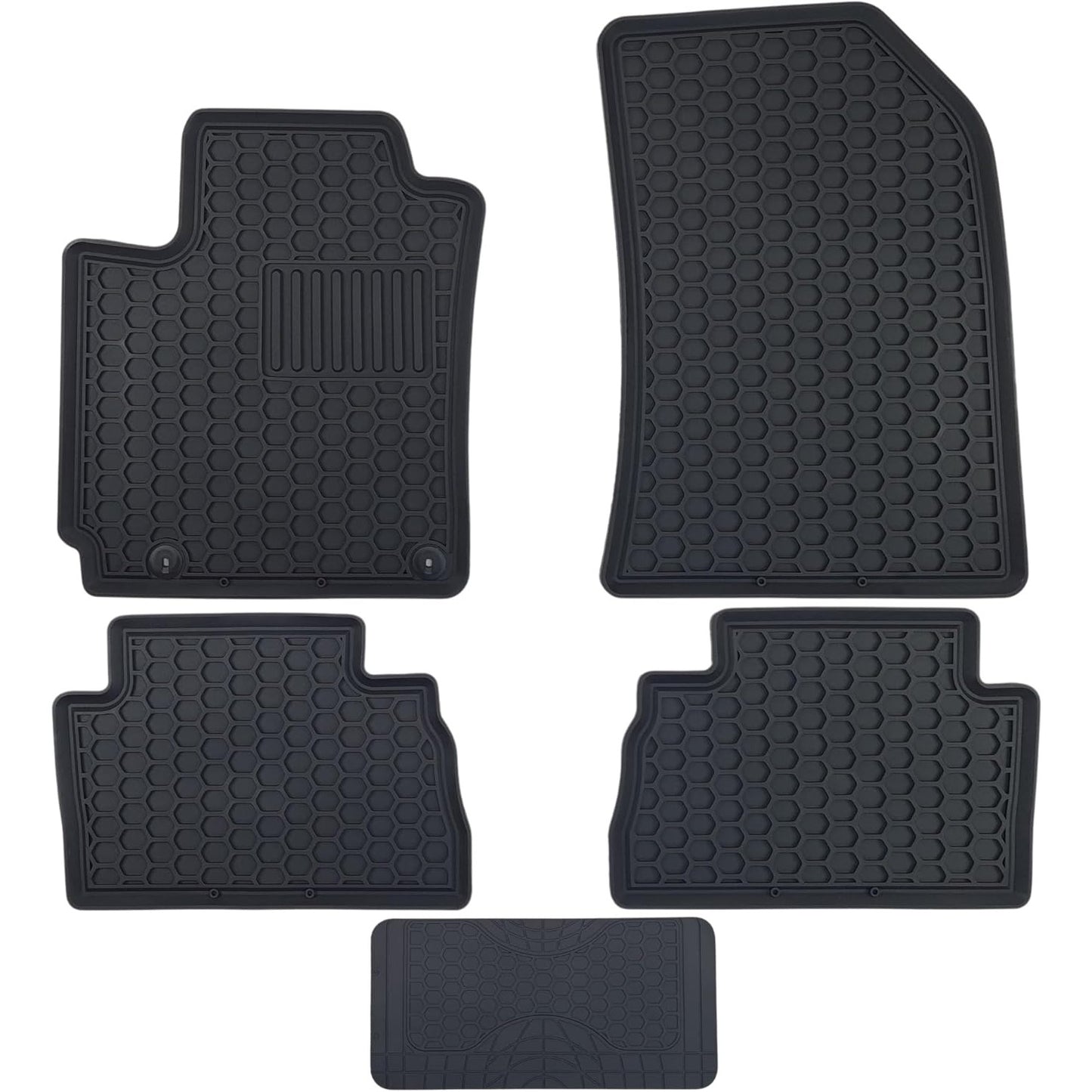 Mats – Fits Hyundai Kona 2018–2023 (Excl. EV), All-Weather F&R Liners, Black TPE