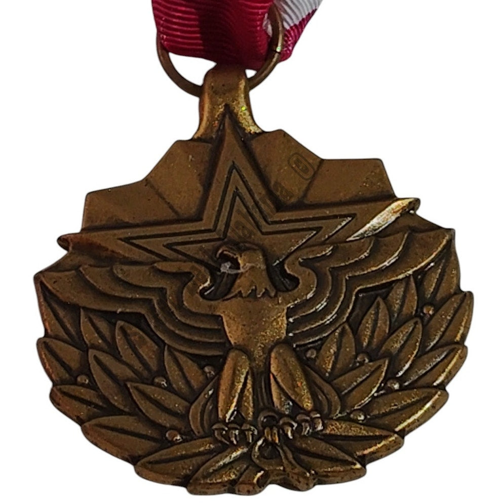 U.S.A. Meritorious Service Medal Pinback, 1-9/16"D x 3-1/4"H Overall