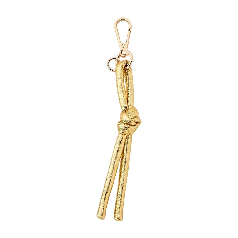 Knotted Cord Bag Charm Gold – a New Day Fashion Accessory