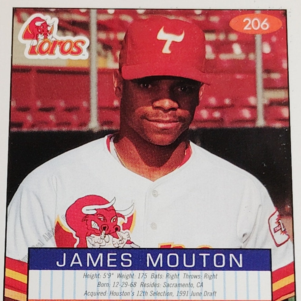James Mouton, Tucson Toros, No. 206, 93-94 Fleer Excel Minor Leagues