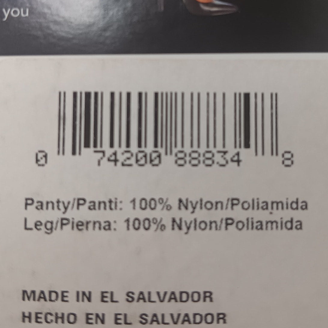 Just My Size Day Sheer Non-Control Top Pantyhose 4X Suntan 2 Pair Pack