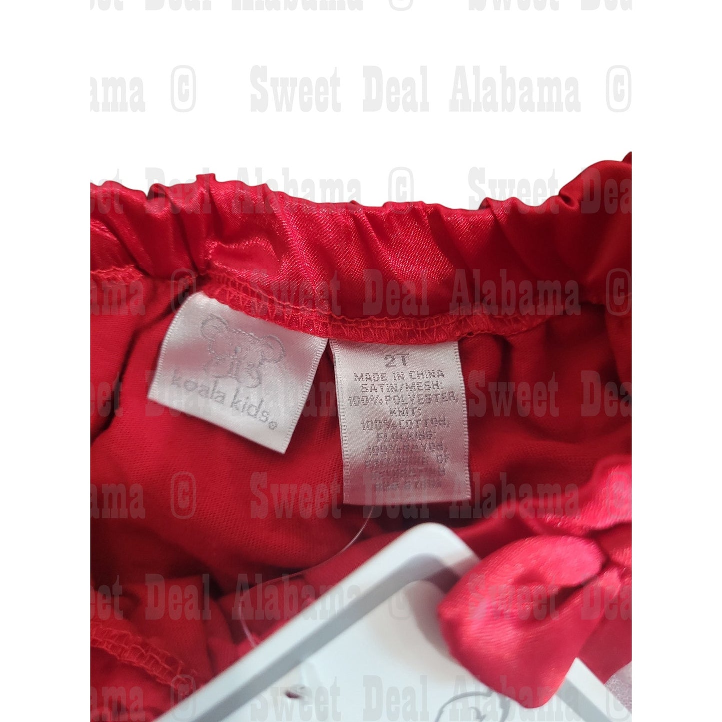 Koala Kids 18/24M 2T Satin/Mesh/Poly Knit Red Hearts Mesh Skirt 28-30LB 33-35"H