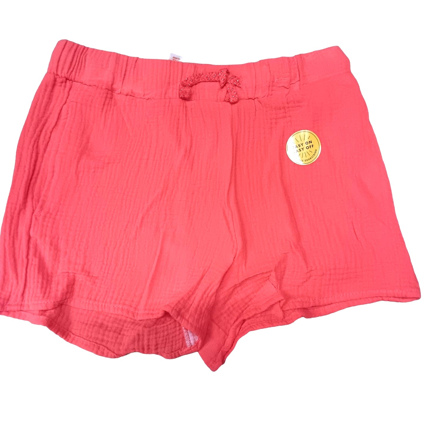 Girls' Gauze Shorts, Coral - Cat & Jack, Large (10/12) Drawstring