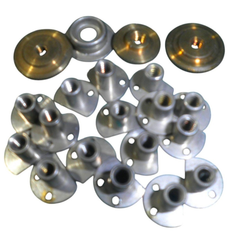 Misc. Parts for Military Ribbons and Medals, 16 SS Flanges and 3 Brass Backings