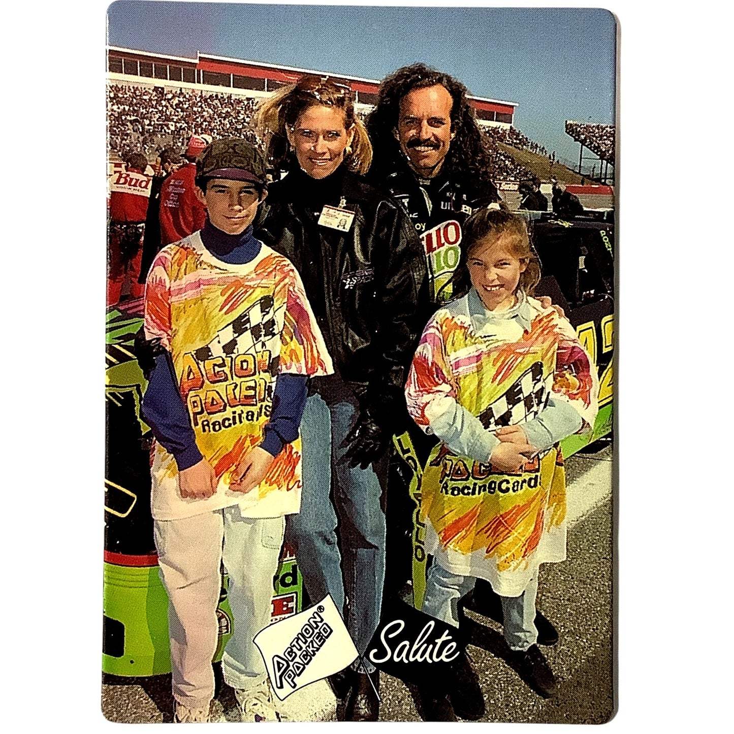 Kyle Petty Family Embossed Photo Card, NASCAR Card #96, 1994 Action Packed NM