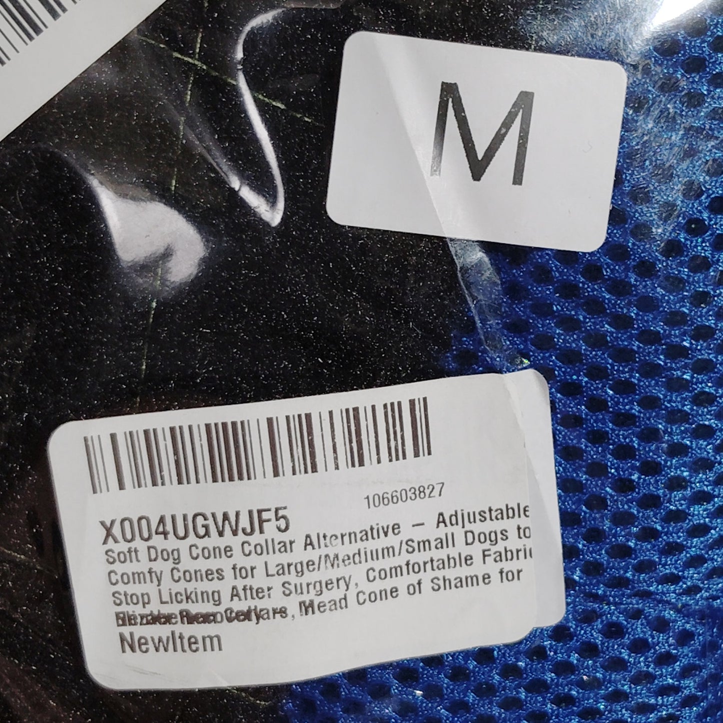 Soft Dog Cone Collar – Adjustable Comfy Recovery E‑Collar Medium Blue – NIP