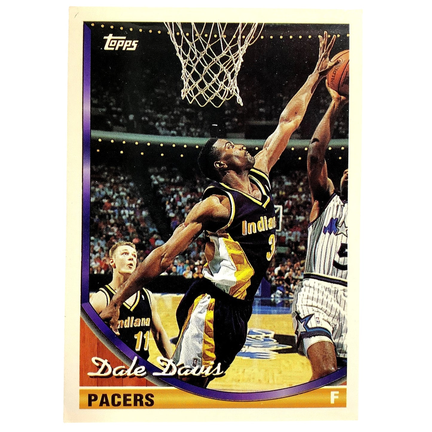 Dale Davis, Indiana Pacers, 1993 Topps Collector's Card 123, EXC