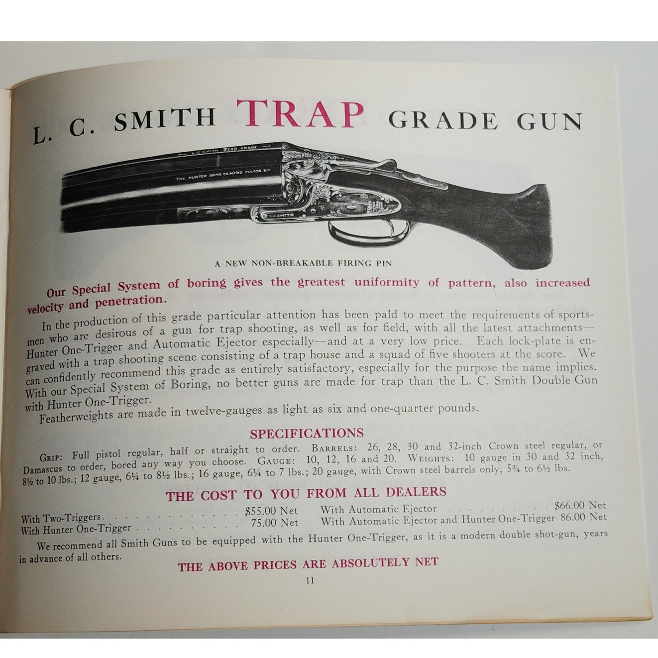 L.C. Smith “New Designs in Guns” Catalog – 1913 – Hunter Arms Co. – 16 Pages