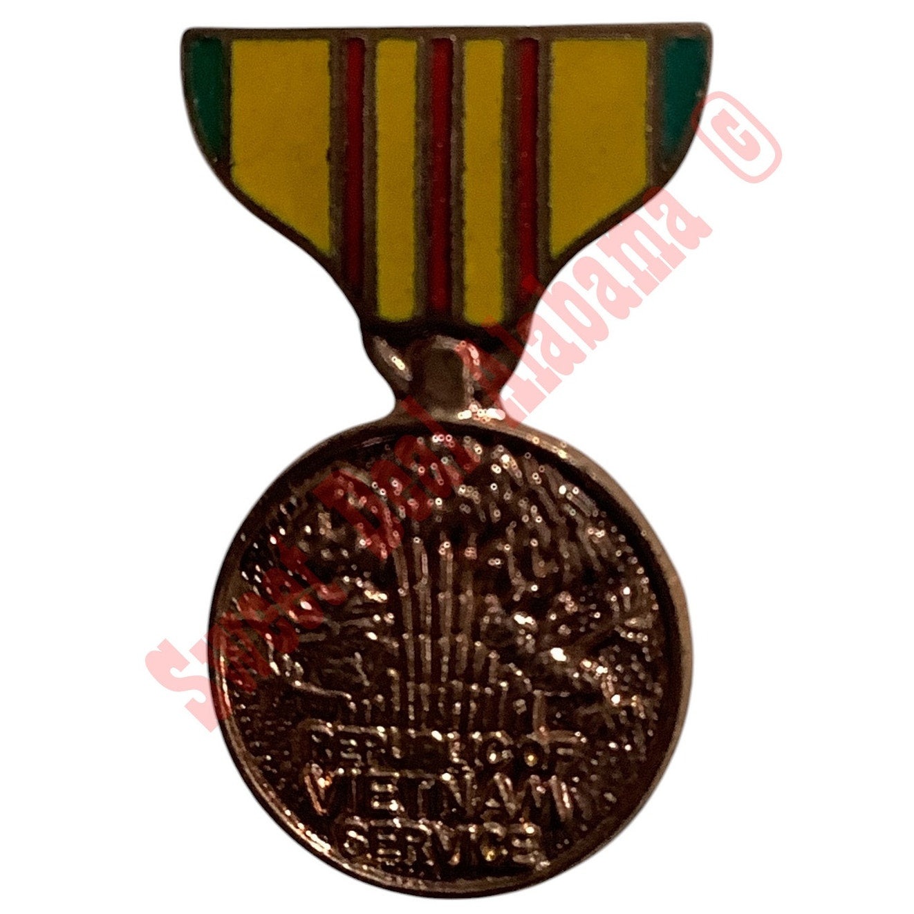Vietnam Service Medal, Mini, Hat/Lapel Pin 1-1/8"H x 5/8"W