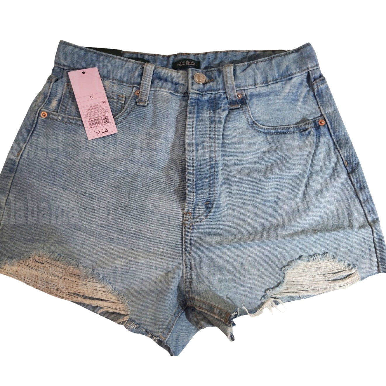 Women's Super-High Rise Cut-Off Jean Shorts - Size 6, 28"W, Wild Fable Brand