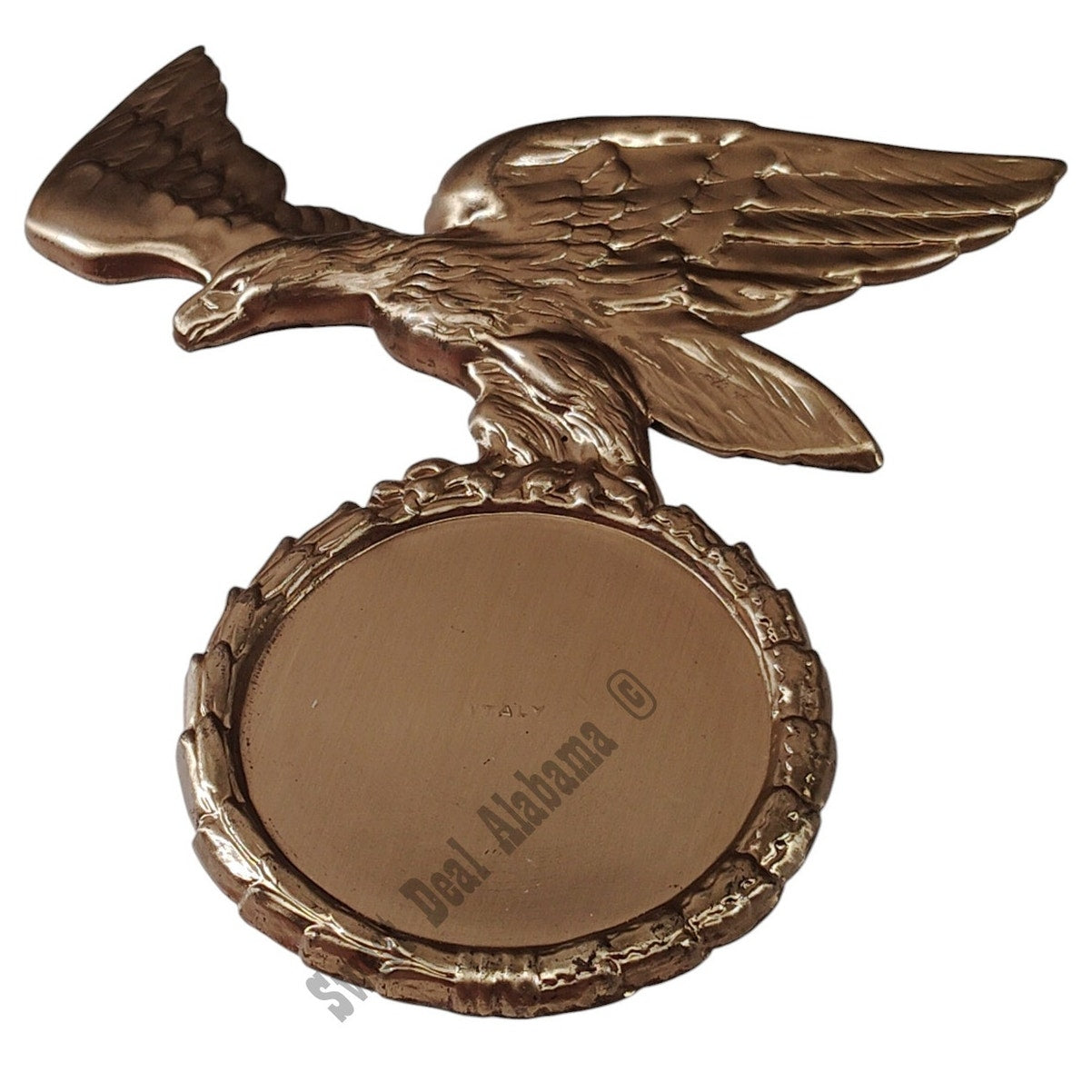 3 Patriotic Metal Medallion Mounts - Flag, Shield, and Eagle - Holds 2" Inserts