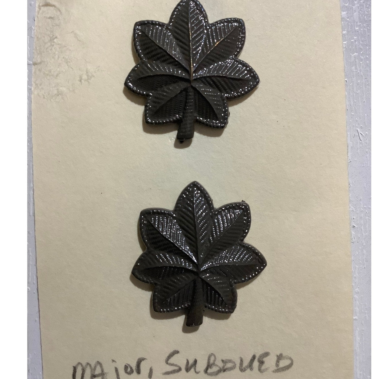 1 Set U.S. Army Subdued ACU Major Oak Leaf Insignia Pins- Vintage Military 1"x1"